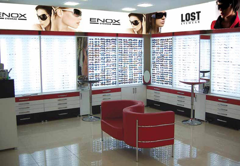 Optik Dekorasyon - Optik Mağaza Dekorasyonu Optik Mağaza Dekor Konsept MODEL NO: 0021