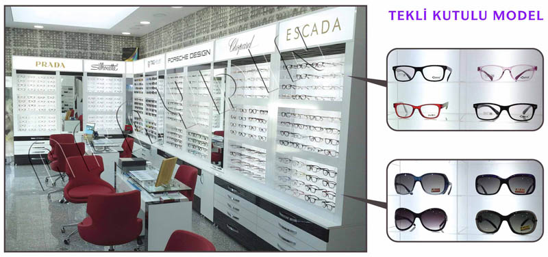 Optik Dekorasyon - Optik Mağaza Dekorasyonu Optik Mağaza Dekor Konsept MODEL NO: 0003