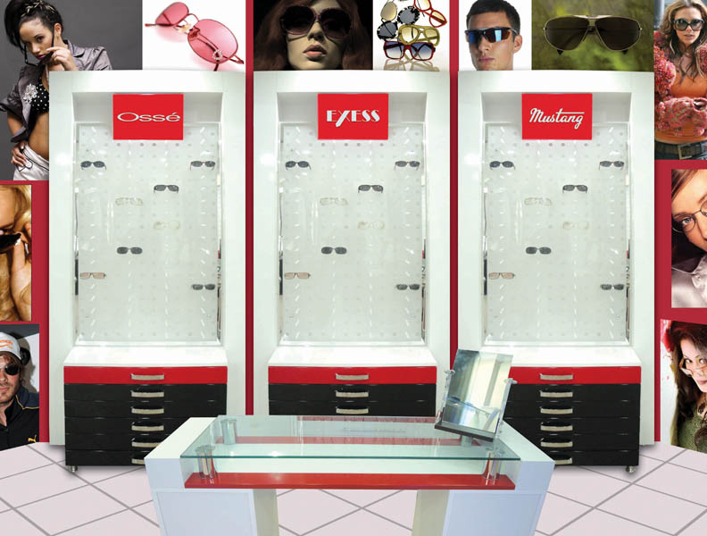 Optik Dekorasyon - Optik Mağaza Dekorasyonu Optik Mağaza Dekor Konsept MODEL NO: 0037