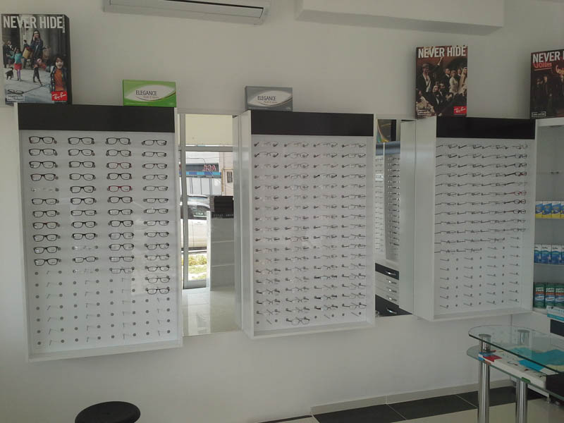 Optik Dekorasyon - Optik Mağaza Dekorasyonu Panel - Küp - Çubuk sistemleri MODEL NO: 2016 - 0012
