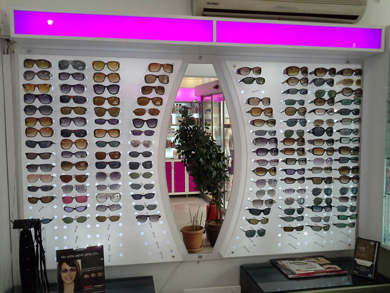 Optik Dekorasyon - Optik Mağaza Dekorasyonu Panel - Küp - Çubuk sistemleri MODEL NO: 2016 - 0002