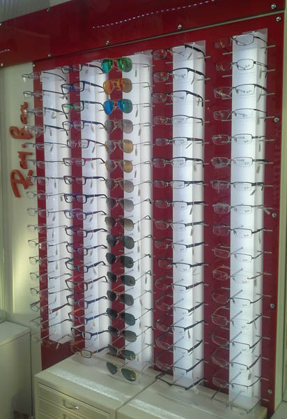 Optik Dekorasyon - Optik Mağaza Dekorasyonu Panel - Küp - Çubuk sistemleri MODEL NO: 2016 - 0004
