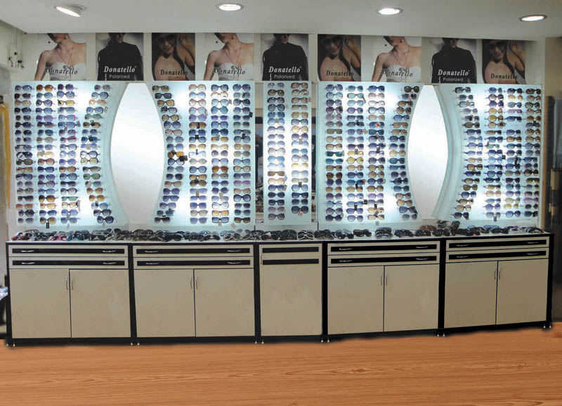 Optik Dekorasyon - Optik Mağaza Dekorasyonu Panel - Küp - Çubuk sistemleri MODEL NO: 2016 - 0007