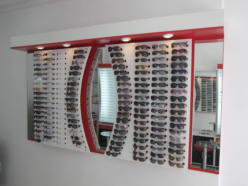 Optik Dekorasyon - Optik Mağaza Dekorasyonu Panel - Küp - Çubuk sistemleri MODEL NO: 2016 - 0008